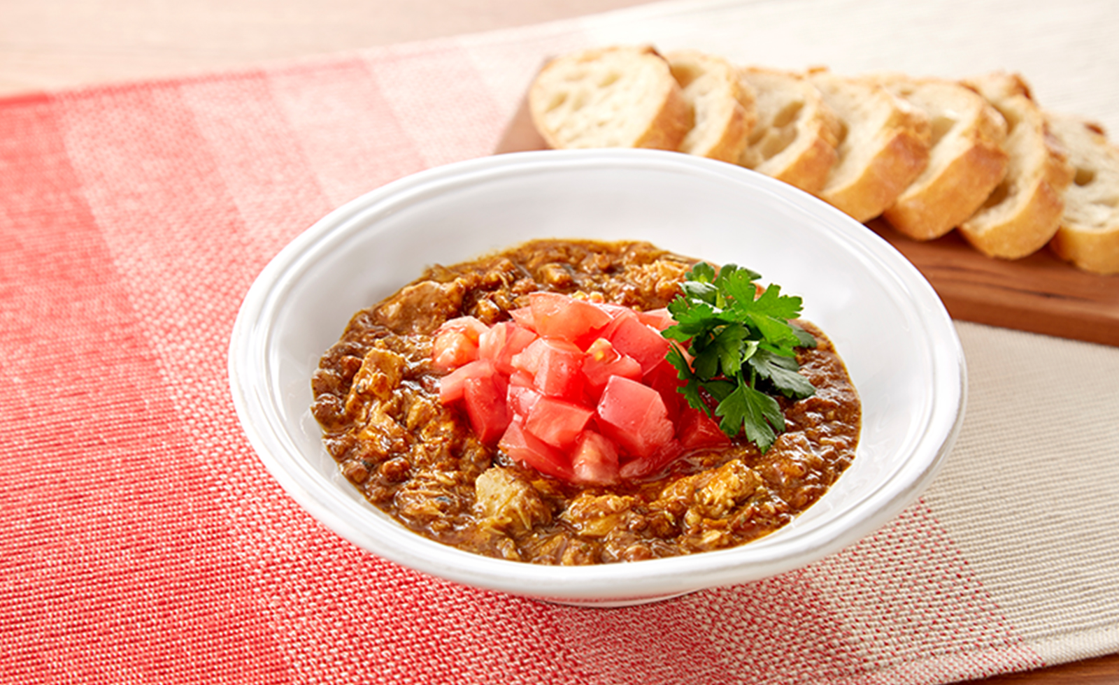 トマトと鯖のキーマカレー