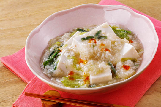 豆腐とレタスの蟹あんかけ