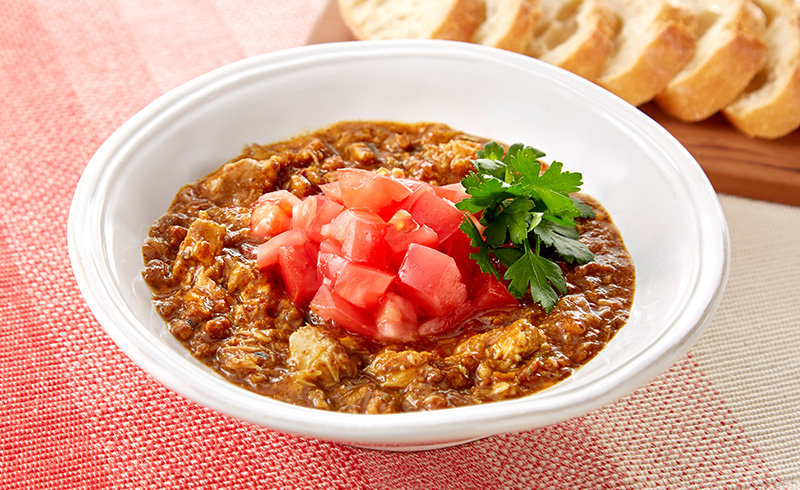 マイサイズ アレンジレシピ トマトと鯖のキーマカレー 大塚食品