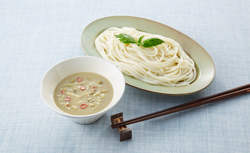 マイサイズ アレンジレシピ グリーンカレーつけうどん 大塚食品 マイサイズ アレンジレシピ グリーンカレーつけうどん 大塚食品